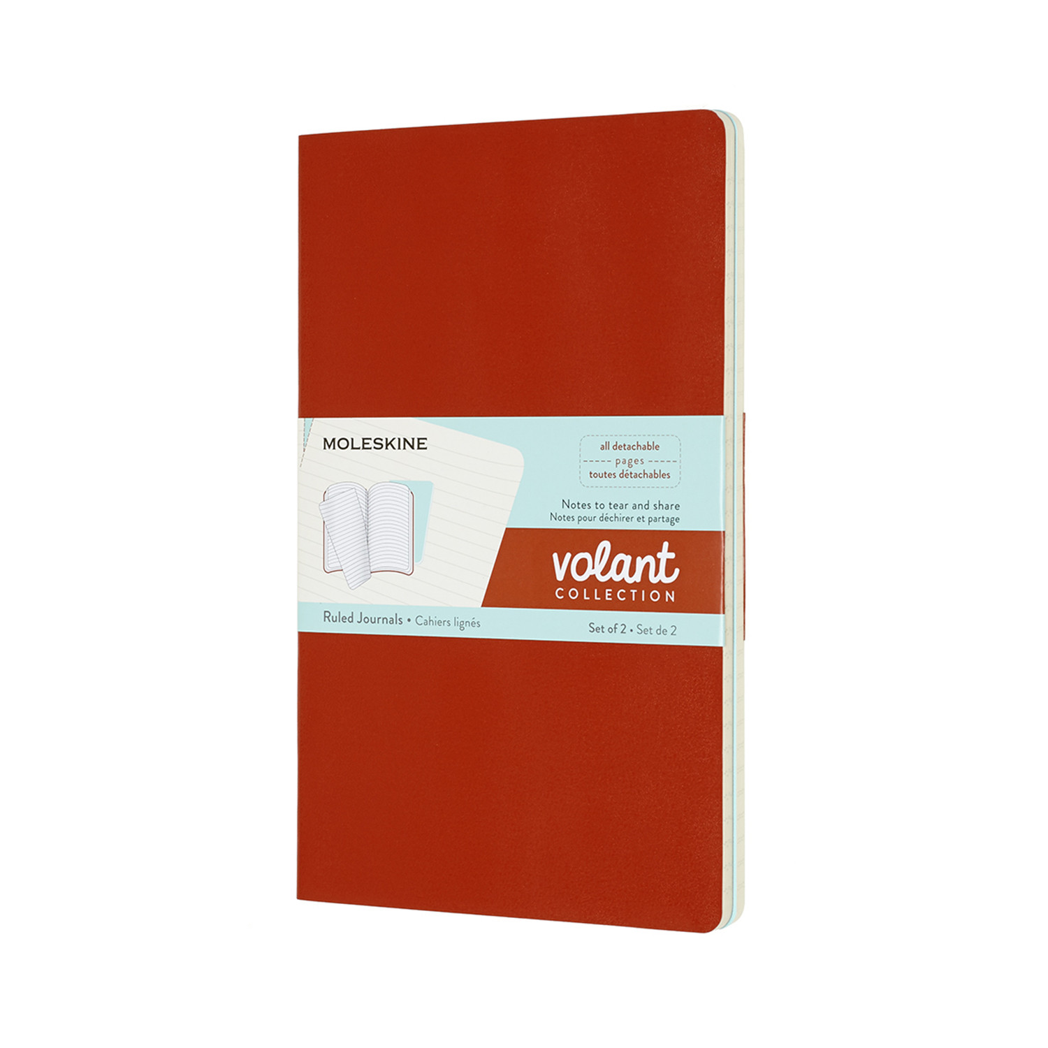 Volant Ruled Orange/Blue Large Moleskine Shop